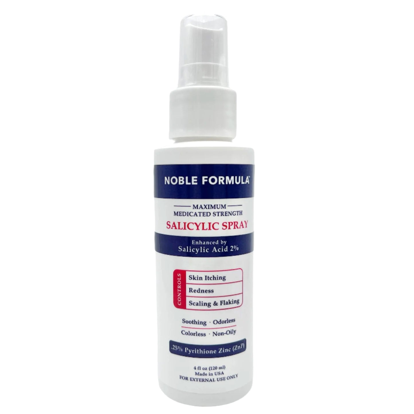 NOBLE FORMULAᵀᴹ S SPRAY Salicylic Acid 2%, Pyrithione Zinc 0.25%