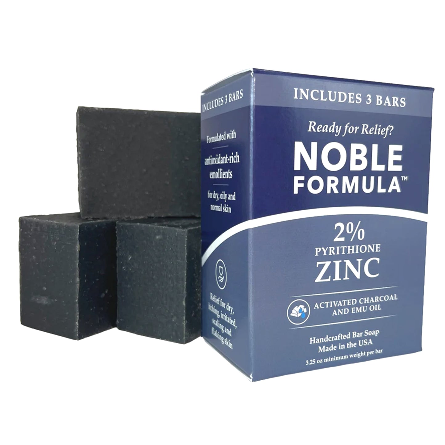 ACTIVATED CHARCOAL + EMU OIL 2% ZnP BAR SOAP