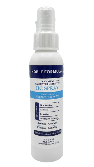 NOBLE FORMULAᵀᴹ HC SPRAY   Hydrocortisone  1%,  Pyrithione Zinc 0.25%