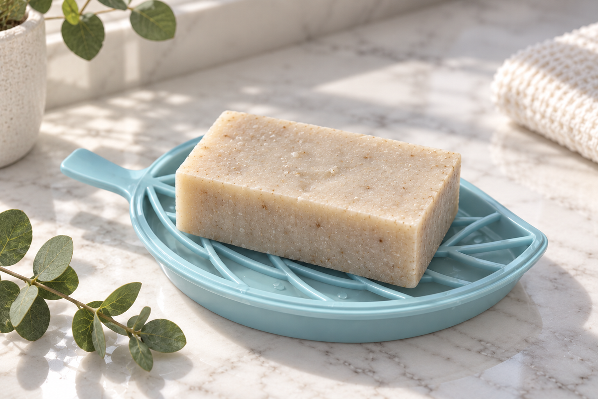 Leaf Soap Dish – Draining Soap Saver with Catch Tray