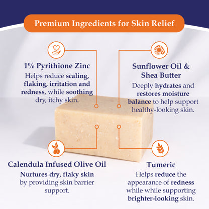 SUNFLOWER & SHEA + TURMERIC 1% ZnP BAR SOAP