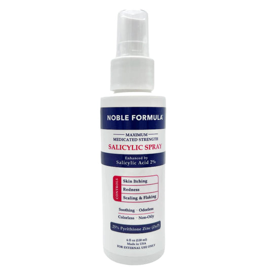 NOBLE FORMULAᵀᴹ S SPRAY       Salicylic Acid 2%, Pyrithione Zinc 0.25%